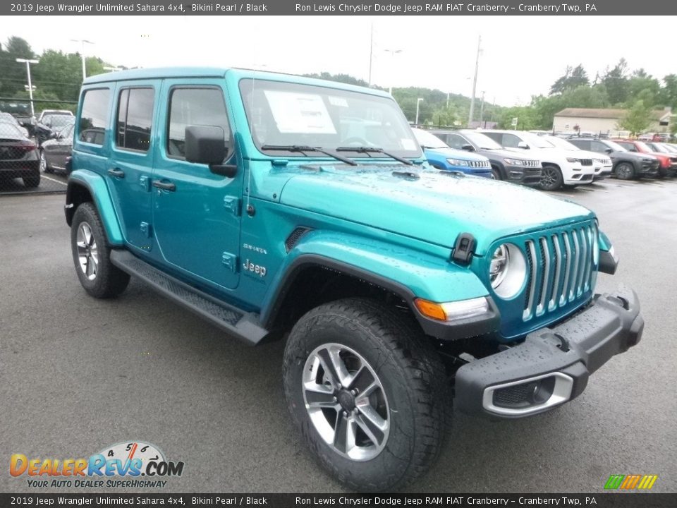 2019 Jeep Wrangler Unlimited Sahara 4x4 Bikini Pearl / Black Photo #7