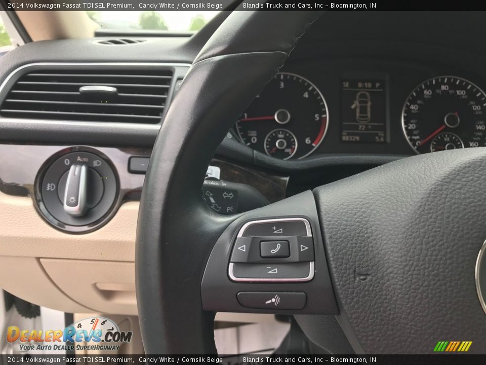 2014 Volkswagen Passat TDI SEL Premium Candy White / Cornsilk Beige Photo #15