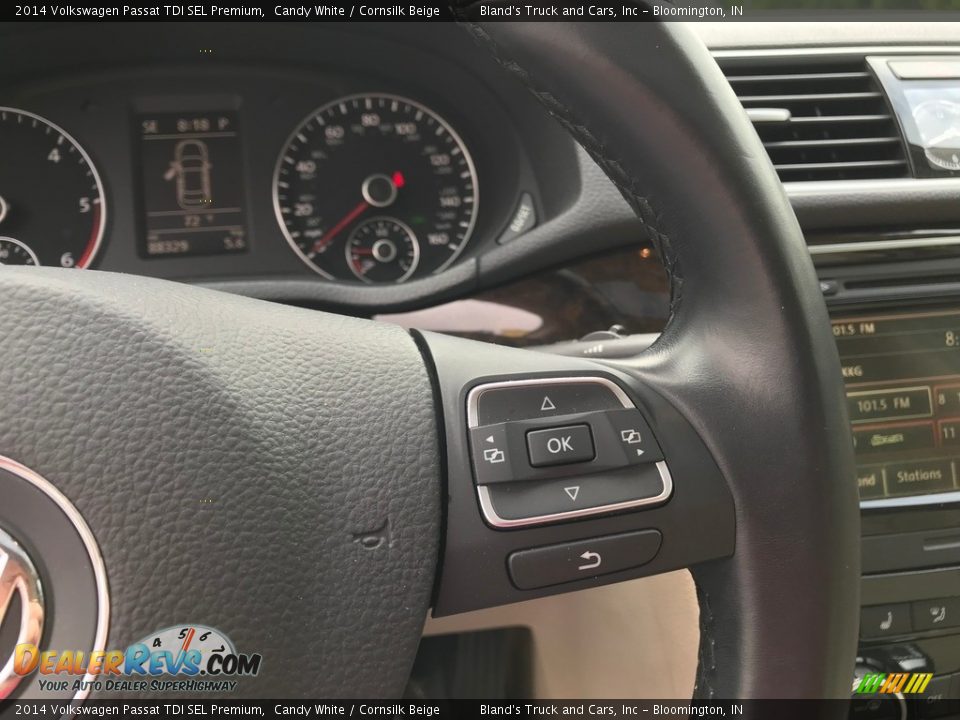 2014 Volkswagen Passat TDI SEL Premium Candy White / Cornsilk Beige Photo #16