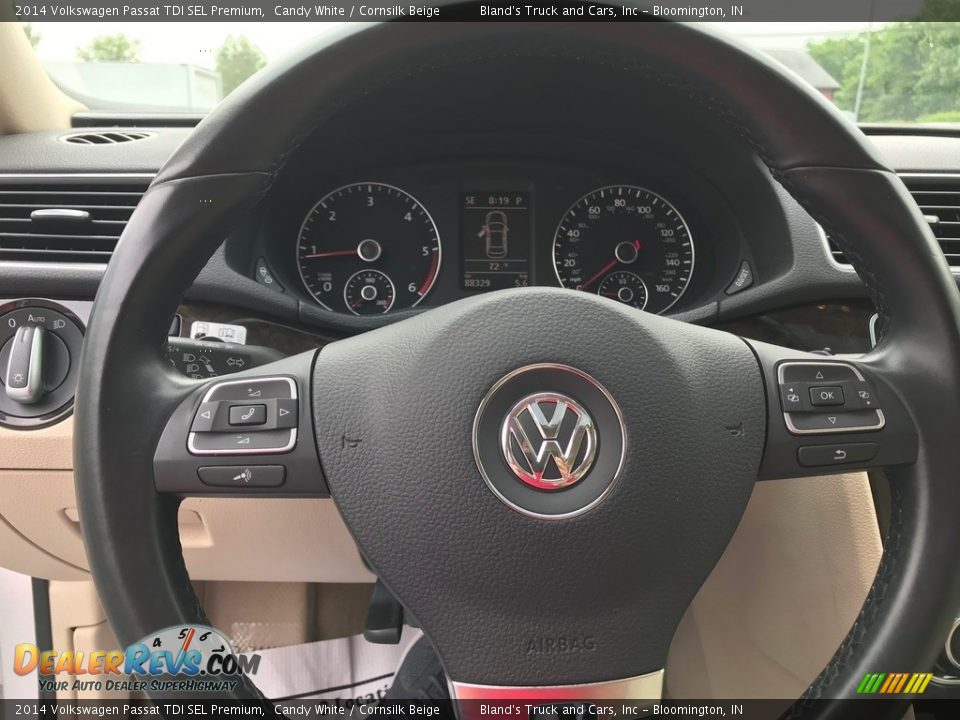2014 Volkswagen Passat TDI SEL Premium Candy White / Cornsilk Beige Photo #22