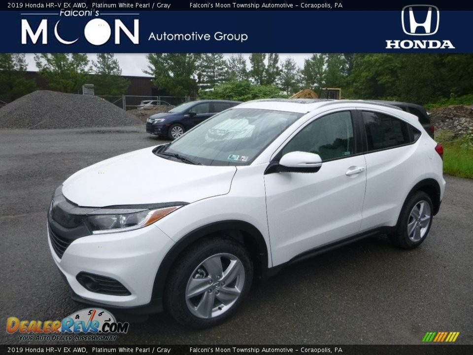 2019 Honda HR-V EX AWD Platinum White Pearl / Gray Photo #1