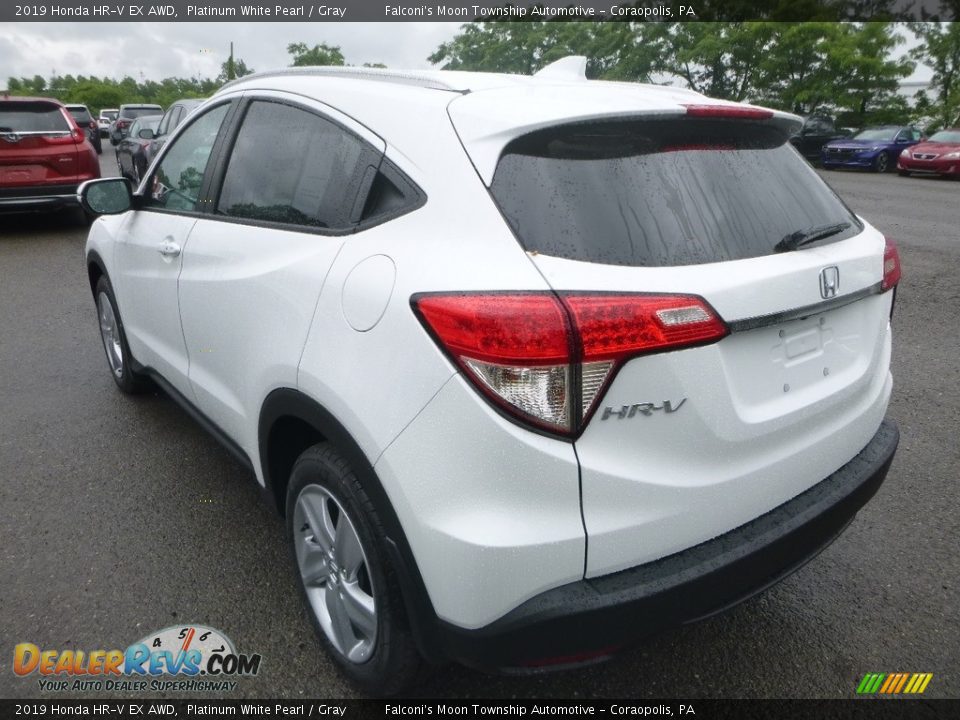 2019 Honda HR-V EX AWD Platinum White Pearl / Gray Photo #2