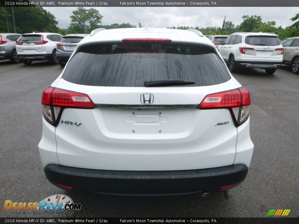 2019 Honda HR-V EX AWD Platinum White Pearl / Gray Photo #3