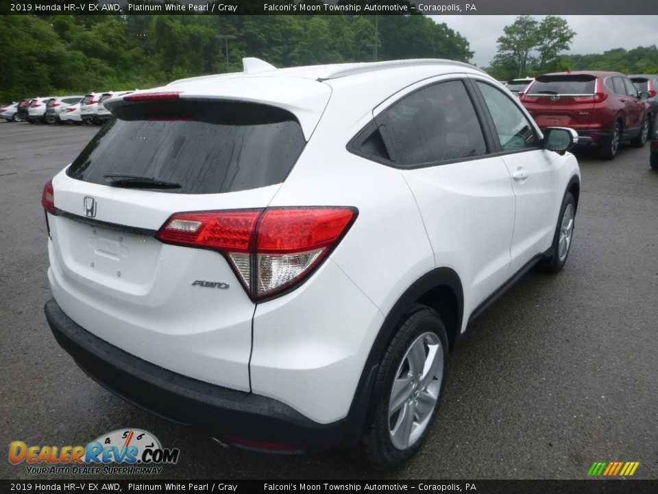 2019 Honda HR-V EX AWD Platinum White Pearl / Gray Photo #4