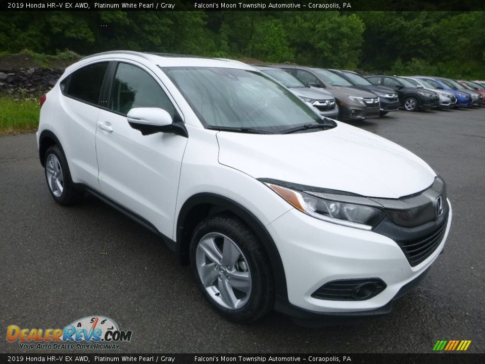 2019 Honda HR-V EX AWD Platinum White Pearl / Gray Photo #5