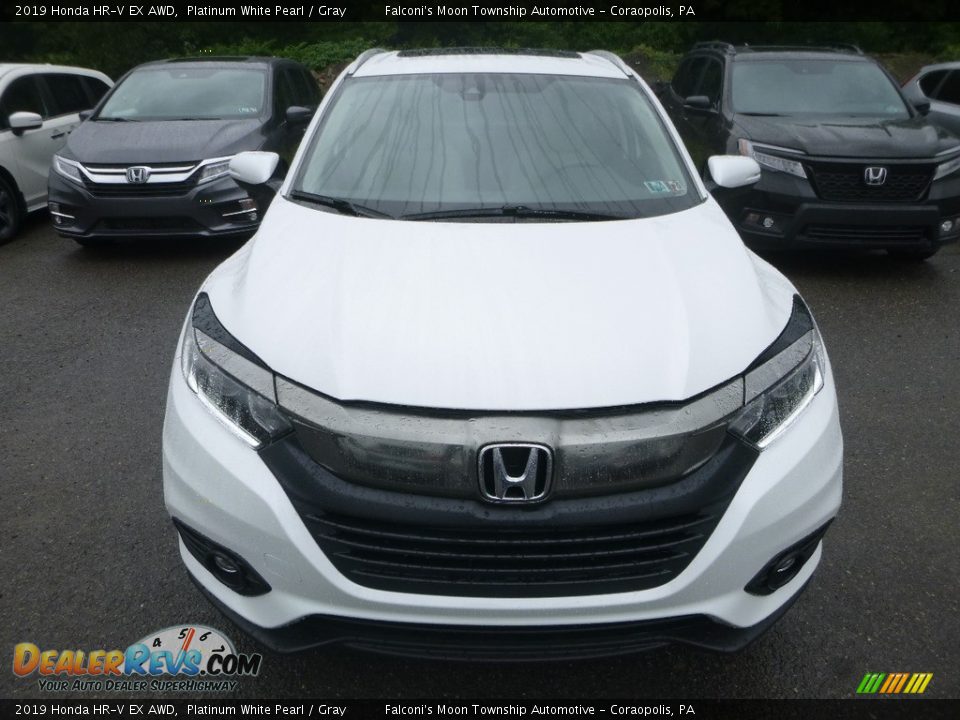 2019 Honda HR-V EX AWD Platinum White Pearl / Gray Photo #6