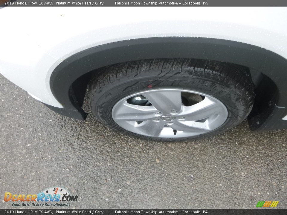 2019 Honda HR-V EX AWD Platinum White Pearl / Gray Photo #7