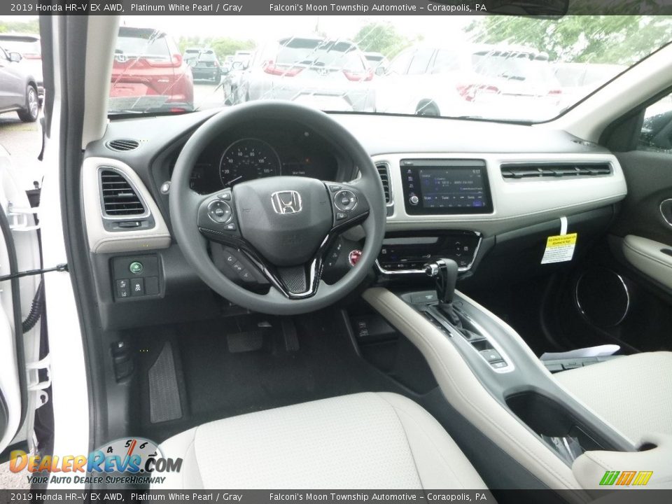 2019 Honda HR-V EX AWD Platinum White Pearl / Gray Photo #10