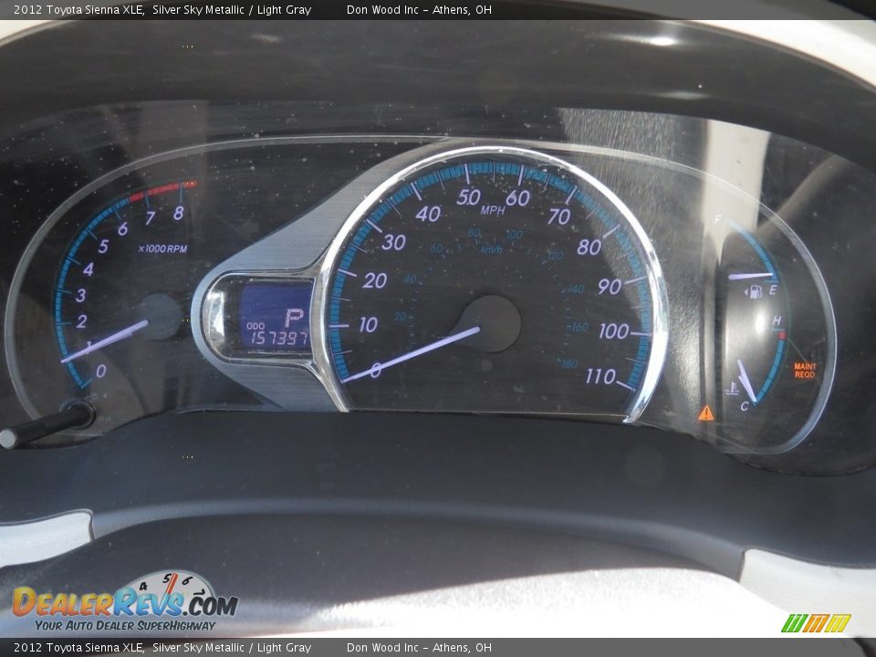 2012 Toyota Sienna XLE Silver Sky Metallic / Light Gray Photo #35