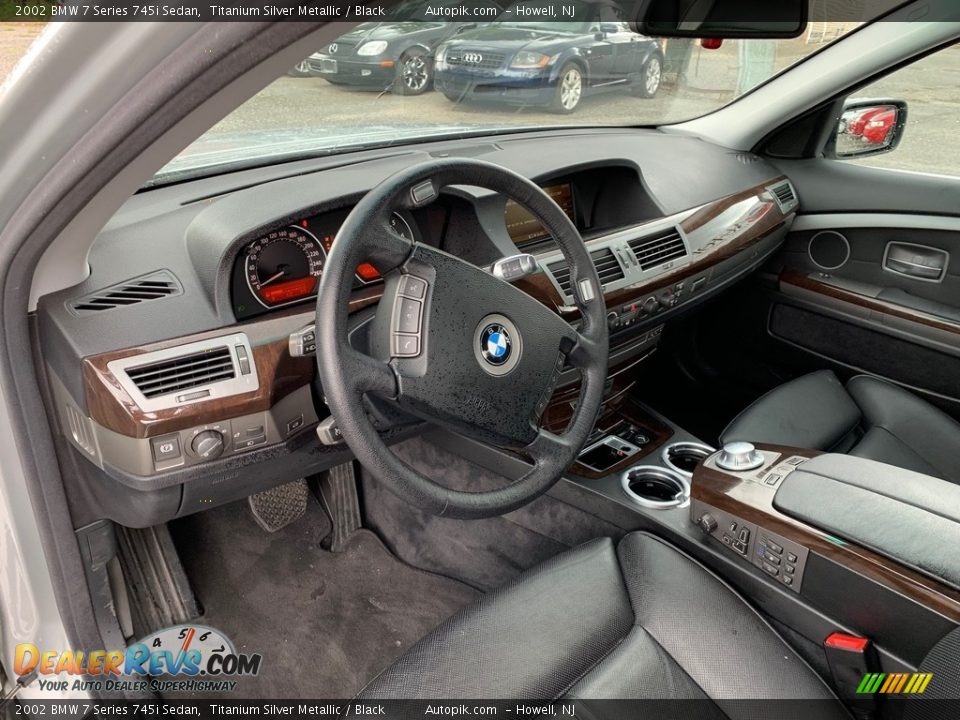 2002 BMW 7 Series 745i Sedan Titanium Silver Metallic / Black Photo #11