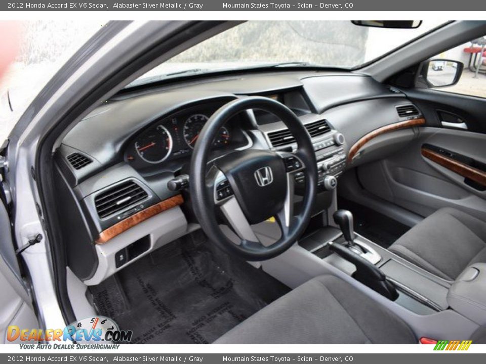 2012 Honda Accord EX V6 Sedan Alabaster Silver Metallic / Gray Photo #10