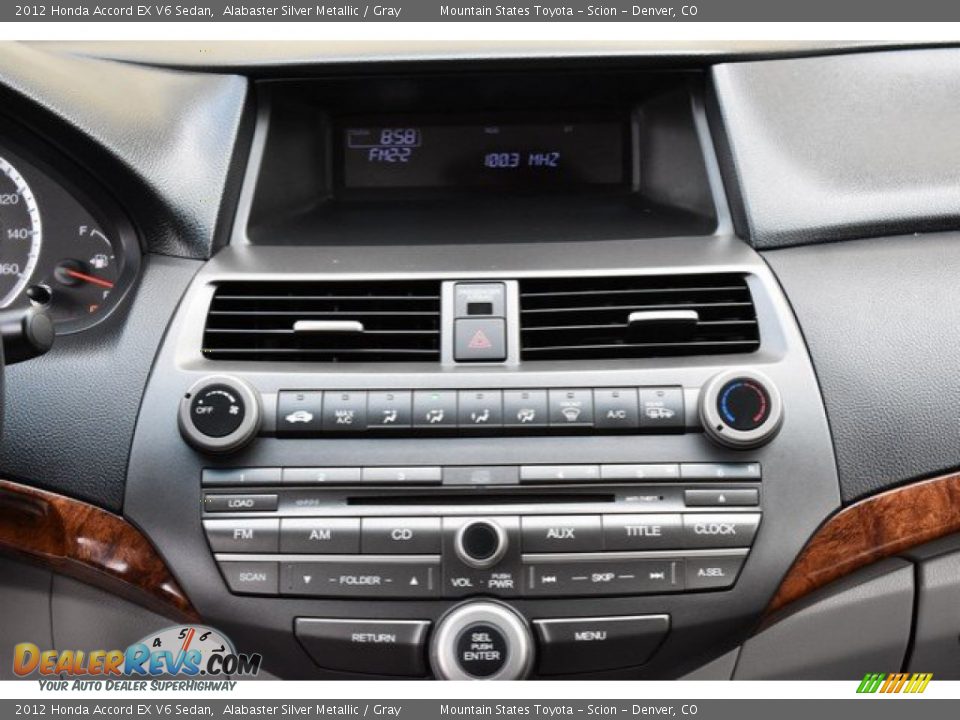 2012 Honda Accord EX V6 Sedan Alabaster Silver Metallic / Gray Photo #15