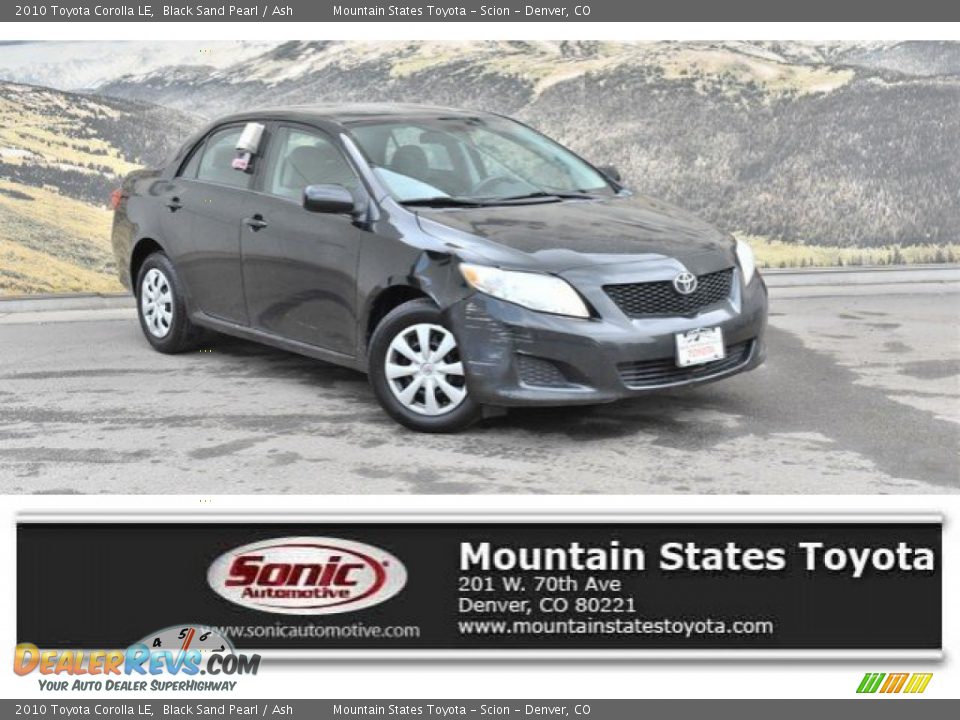 2010 Toyota Corolla LE Black Sand Pearl / Ash Photo #1