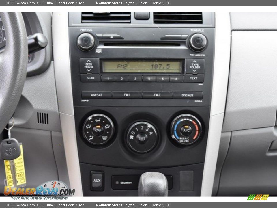 2010 Toyota Corolla LE Black Sand Pearl / Ash Photo #14