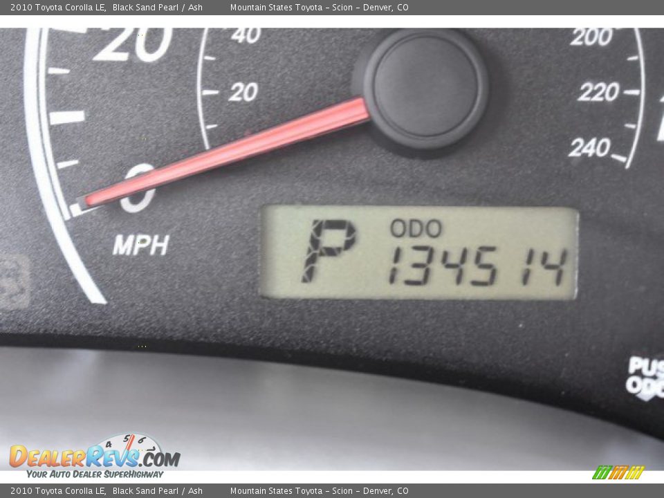 2010 Toyota Corolla LE Black Sand Pearl / Ash Photo #29