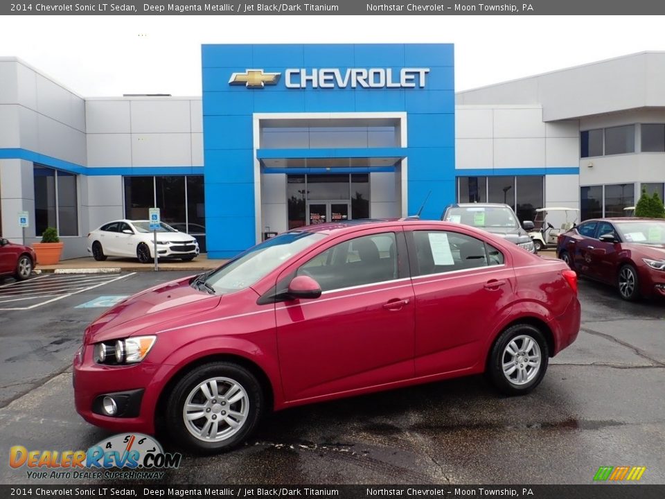 2014 Chevrolet Sonic LT Sedan Deep Magenta Metallic / Jet Black/Dark Titanium Photo #1