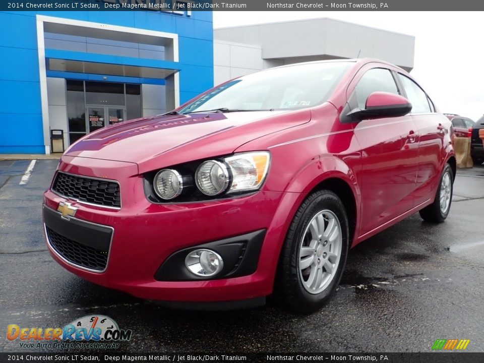 2014 Chevrolet Sonic LT Sedan Deep Magenta Metallic / Jet Black/Dark Titanium Photo #2
