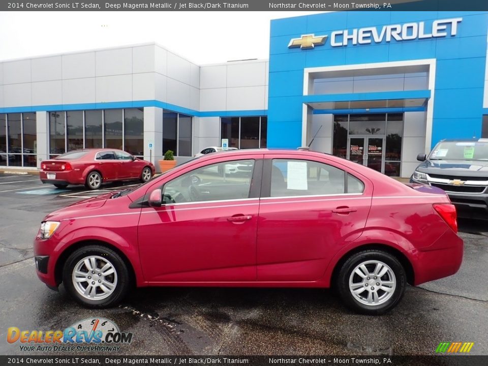 2014 Chevrolet Sonic LT Sedan Deep Magenta Metallic / Jet Black/Dark Titanium Photo #3