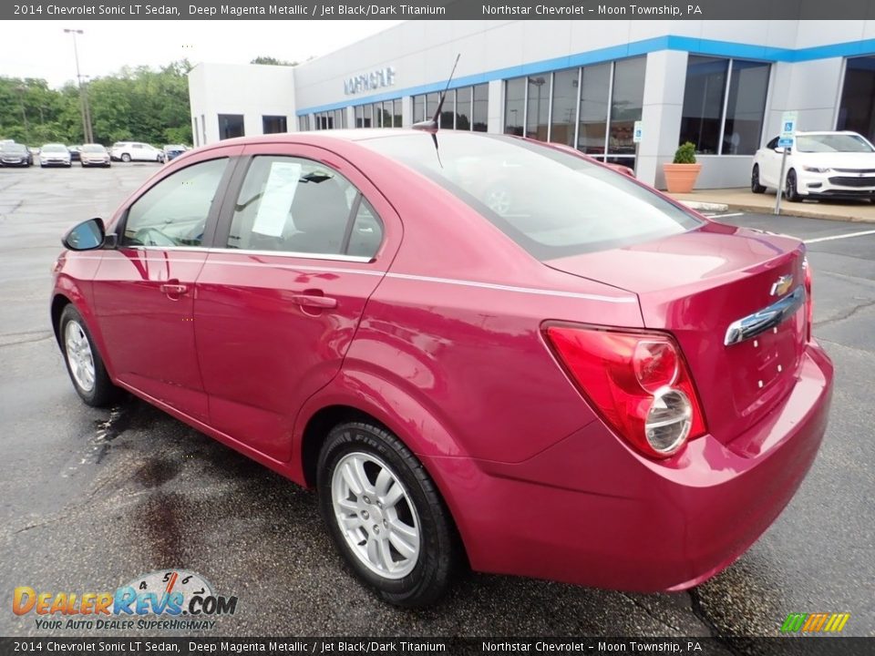 2014 Chevrolet Sonic LT Sedan Deep Magenta Metallic / Jet Black/Dark Titanium Photo #4