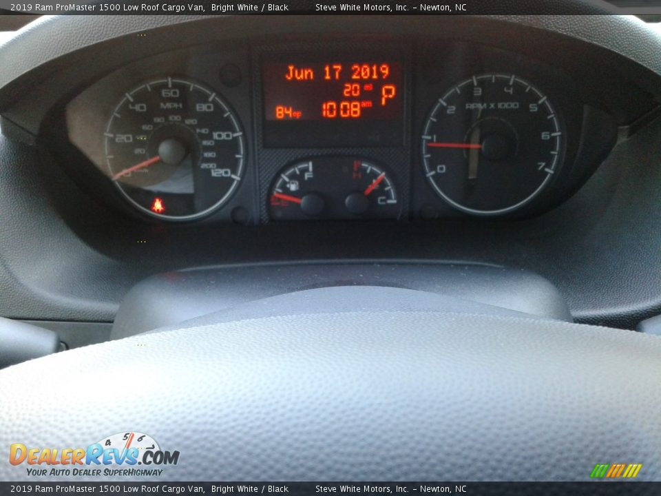 2019 Ram ProMaster 1500 Low Roof Cargo Van Bright White / Black Photo #16