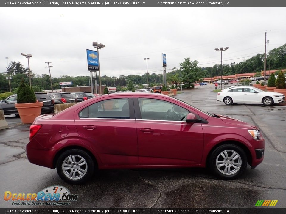 2014 Chevrolet Sonic LT Sedan Deep Magenta Metallic / Jet Black/Dark Titanium Photo #10