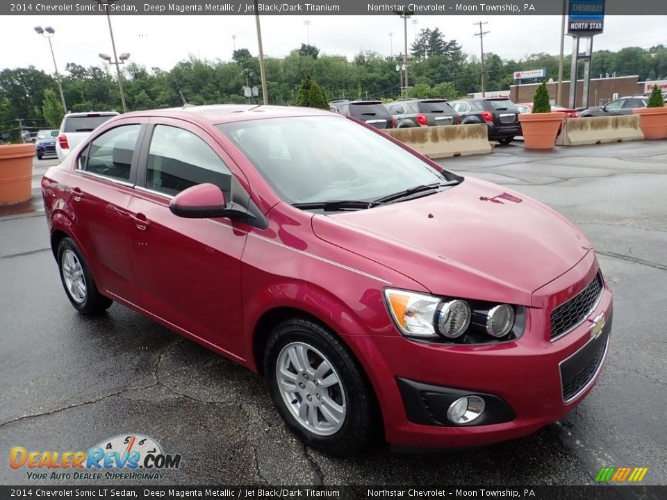 2014 Chevrolet Sonic LT Sedan Deep Magenta Metallic / Jet Black/Dark Titanium Photo #11