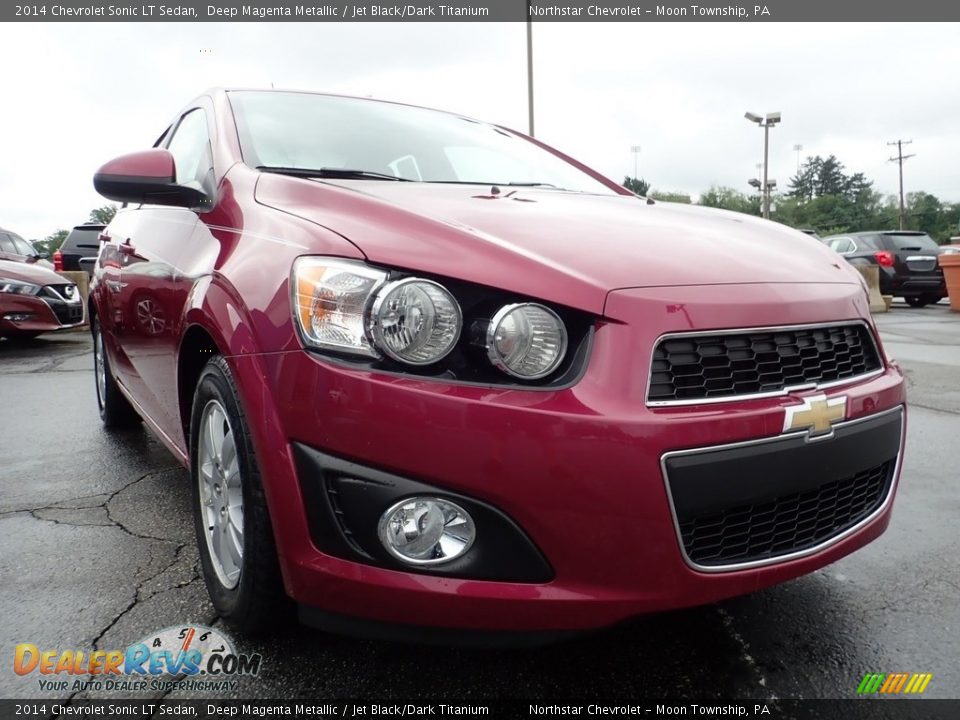 2014 Chevrolet Sonic LT Sedan Deep Magenta Metallic / Jet Black/Dark Titanium Photo #12