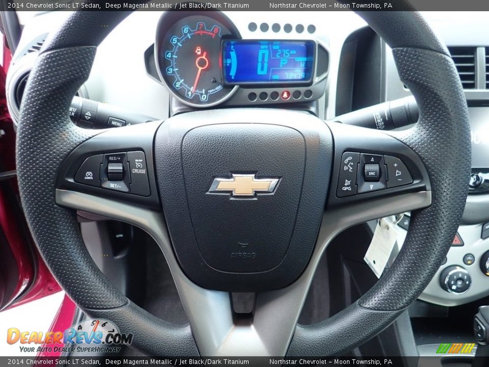 2014 Chevrolet Sonic LT Sedan Deep Magenta Metallic / Jet Black/Dark Titanium Photo #26