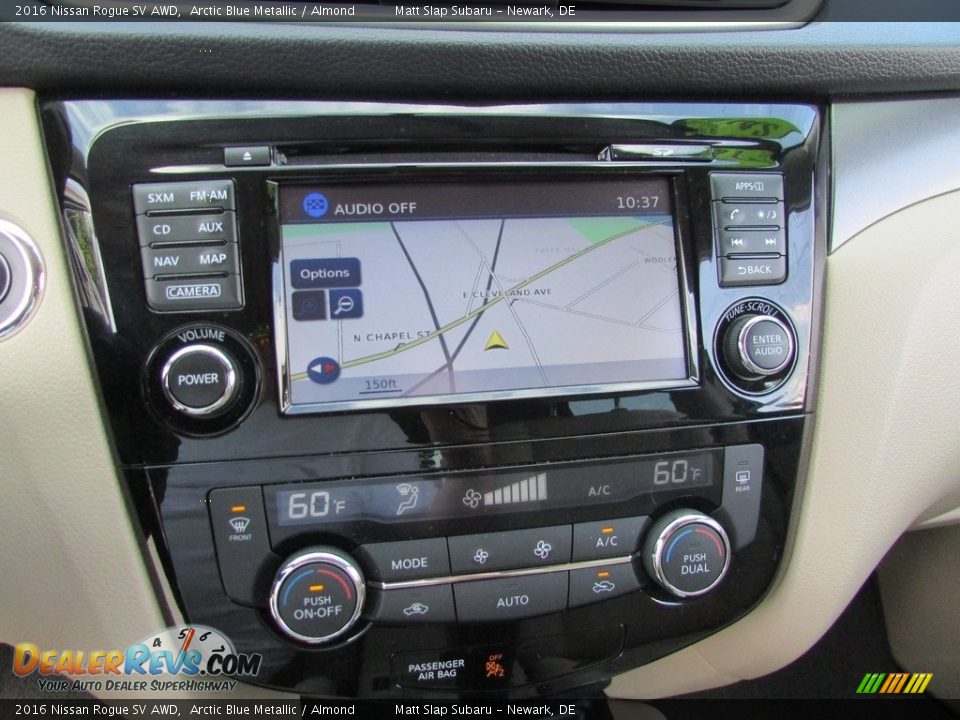 2016 Nissan Rogue SV AWD Arctic Blue Metallic / Almond Photo #25