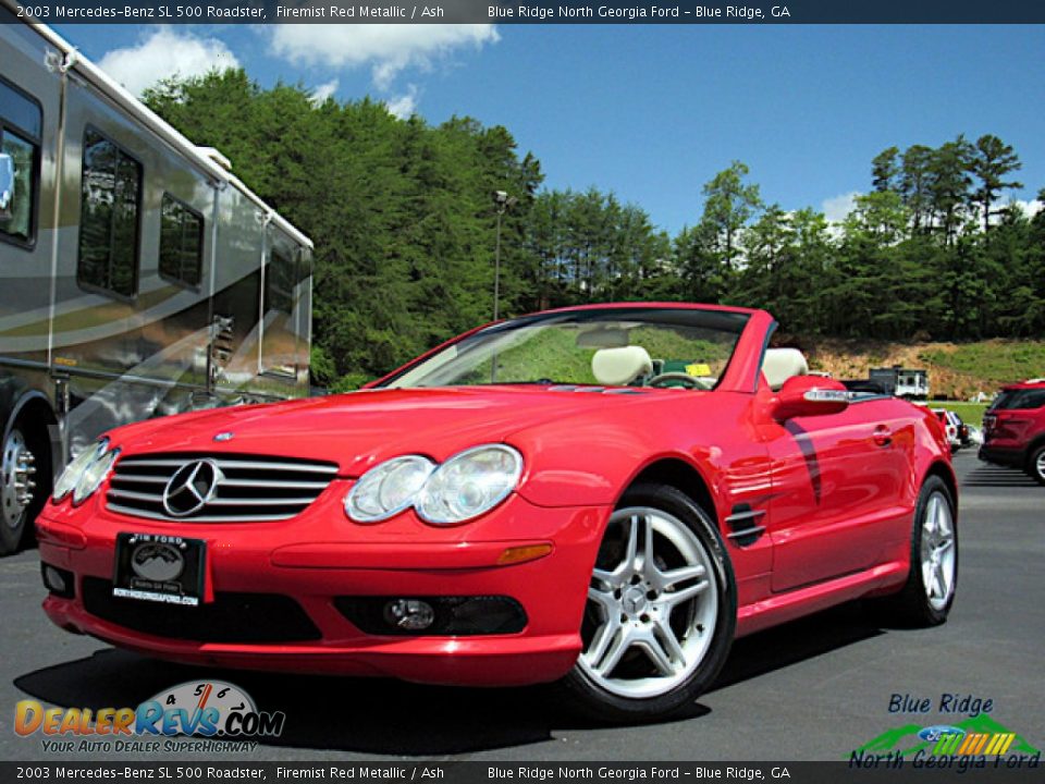 2003 Mercedes-Benz SL 500 Roadster Firemist Red Metallic / Ash Photo #1
