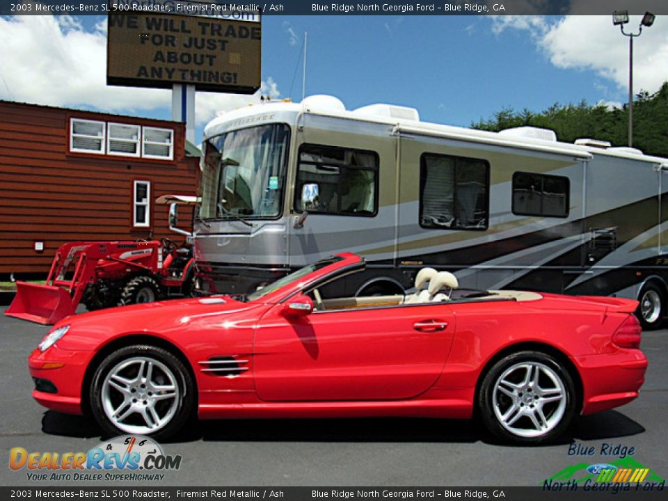 2003 Mercedes-Benz SL 500 Roadster Firemist Red Metallic / Ash Photo #2