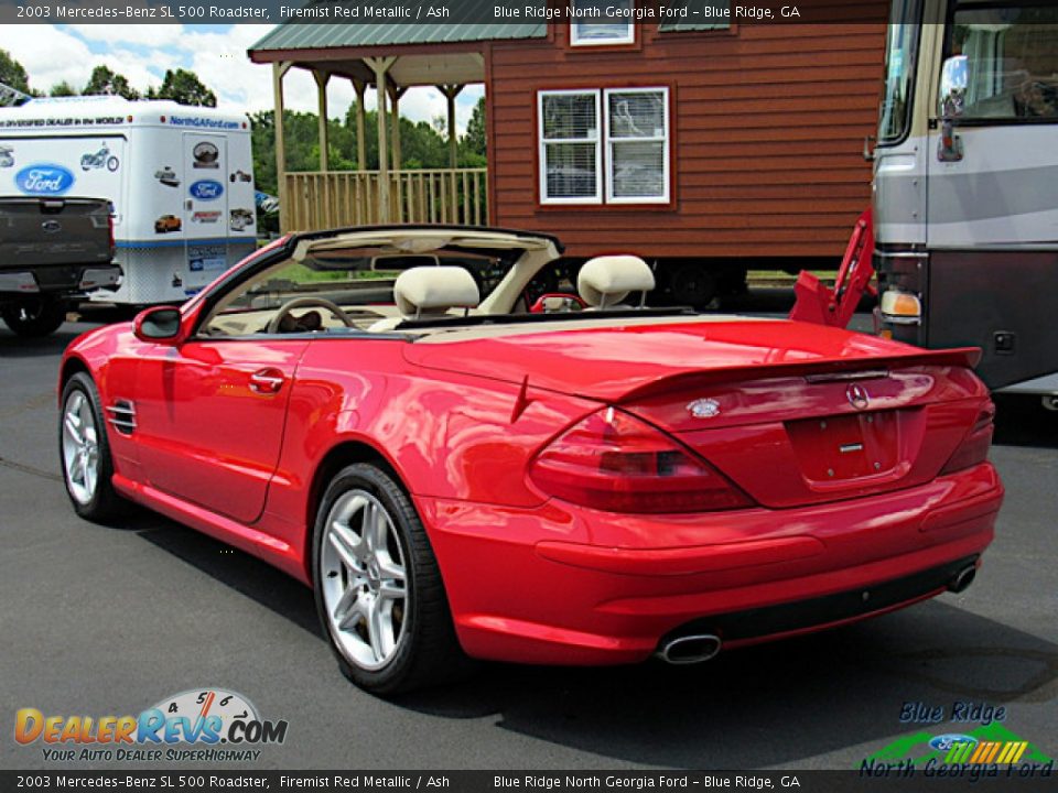 2003 Mercedes-Benz SL 500 Roadster Firemist Red Metallic / Ash Photo #3