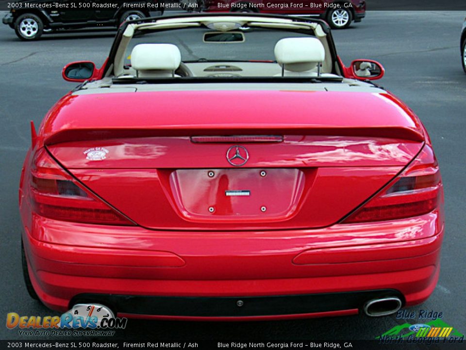 2003 Mercedes-Benz SL 500 Roadster Firemist Red Metallic / Ash Photo #4