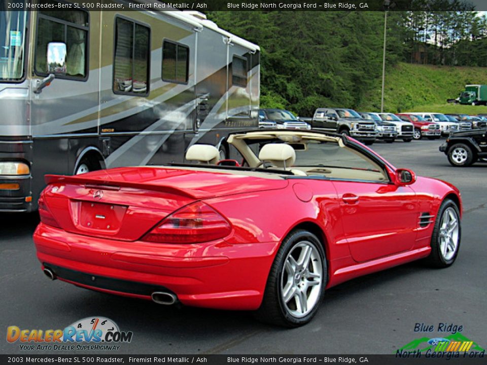 2003 Mercedes-Benz SL 500 Roadster Firemist Red Metallic / Ash Photo #5