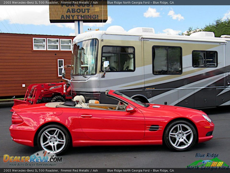 2003 Mercedes-Benz SL 500 Roadster Firemist Red Metallic / Ash Photo #6