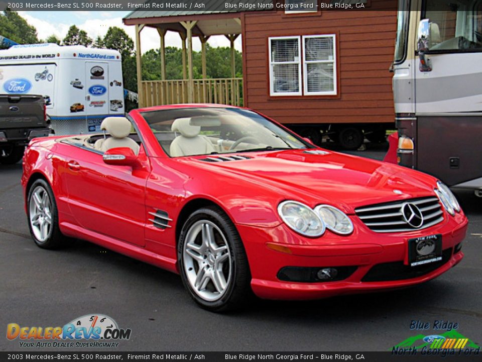 2003 Mercedes-Benz SL 500 Roadster Firemist Red Metallic / Ash Photo #7