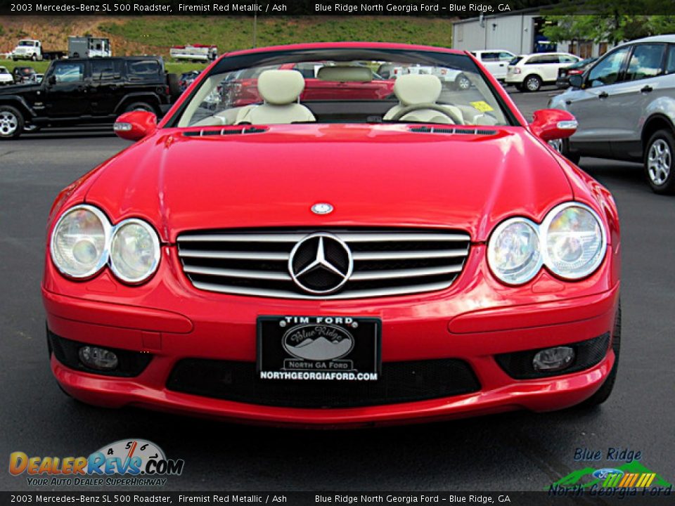 2003 Mercedes-Benz SL 500 Roadster Firemist Red Metallic / Ash Photo #8