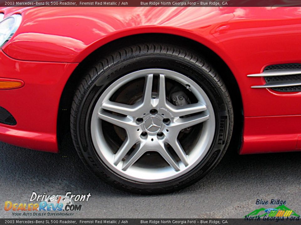 2003 Mercedes-Benz SL 500 Roadster Firemist Red Metallic / Ash Photo #9