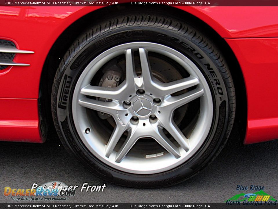 2003 Mercedes-Benz SL 500 Roadster Firemist Red Metallic / Ash Photo #10