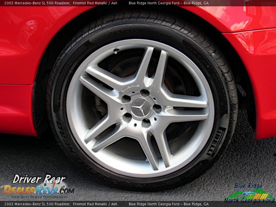 2003 Mercedes-Benz SL 500 Roadster Firemist Red Metallic / Ash Photo #11