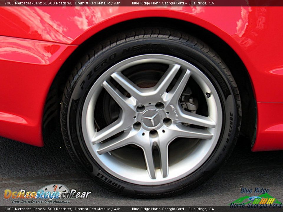 2003 Mercedes-Benz SL 500 Roadster Firemist Red Metallic / Ash Photo #12