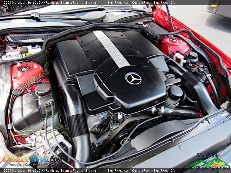 2003 Mercedes-Benz SL 500 Roadster Firemist Red Metallic / Ash Photo #13