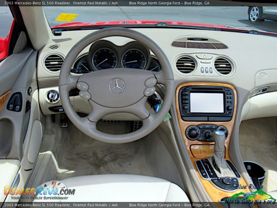 2003 Mercedes-Benz SL 500 Roadster Firemist Red Metallic / Ash Photo #16