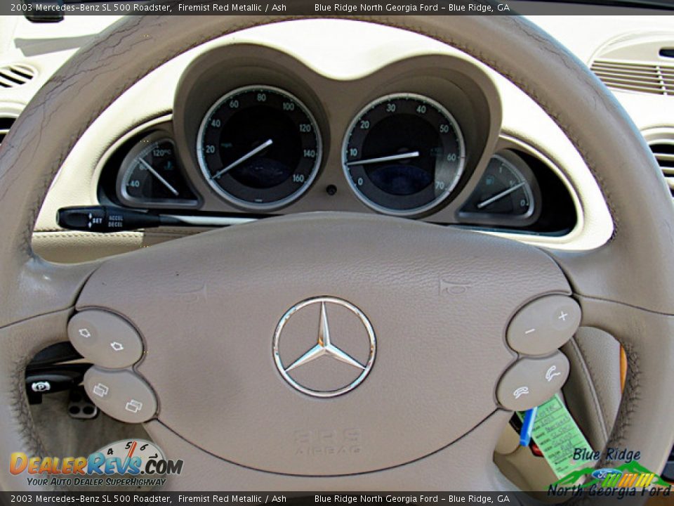 2003 Mercedes-Benz SL 500 Roadster Firemist Red Metallic / Ash Photo #19