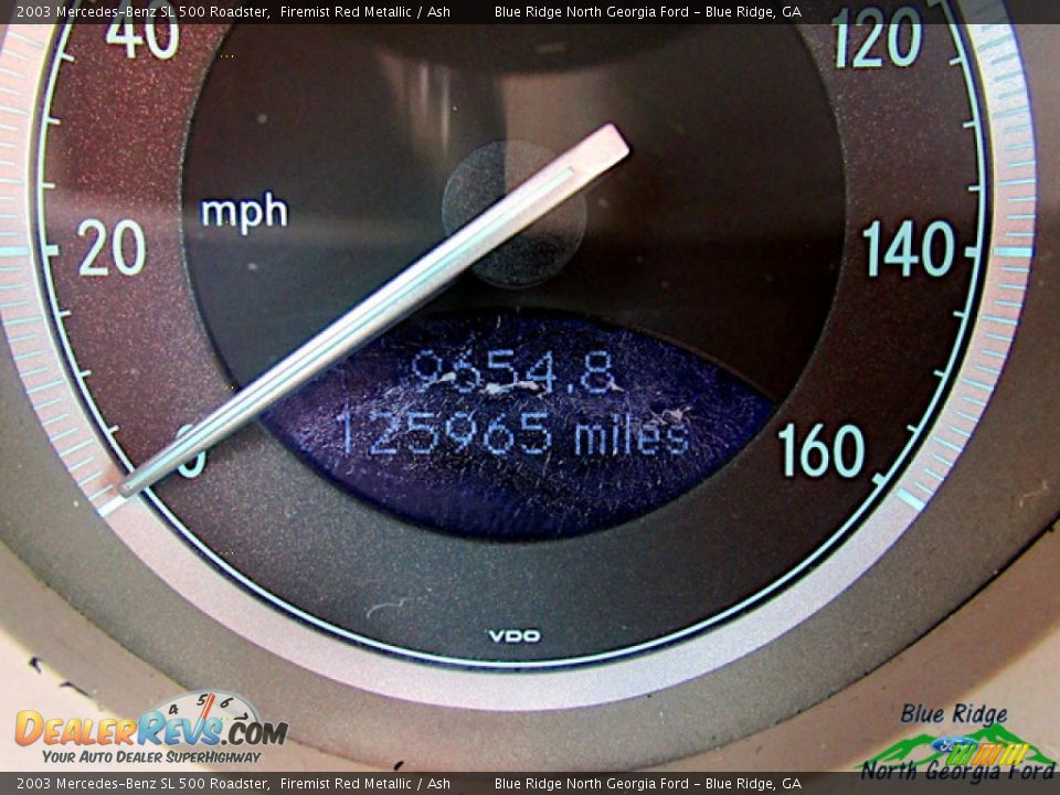 2003 Mercedes-Benz SL 500 Roadster Firemist Red Metallic / Ash Photo #20