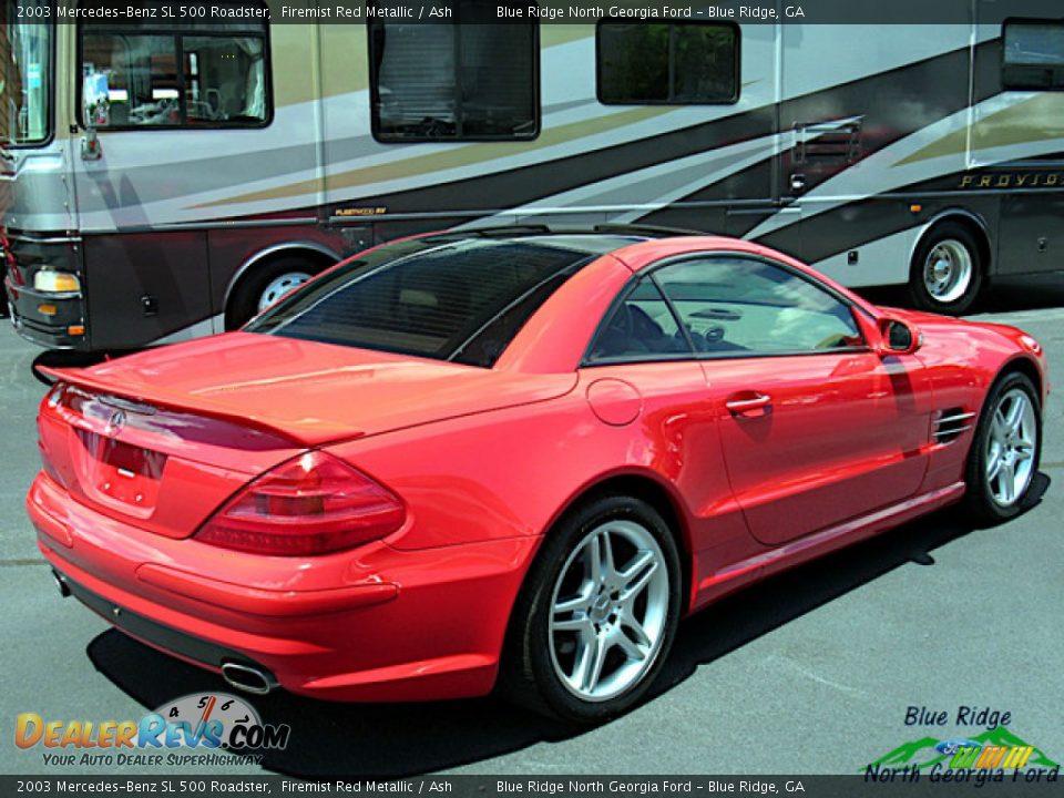 2003 Mercedes-Benz SL 500 Roadster Firemist Red Metallic / Ash Photo #26