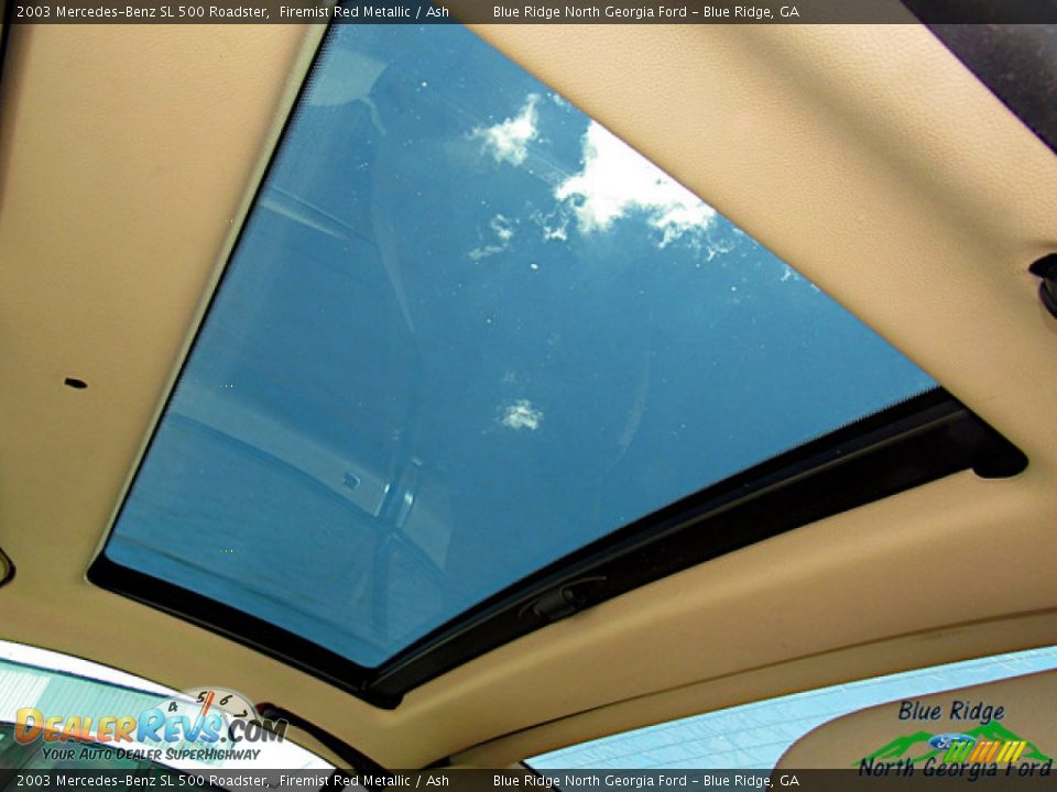 2003 Mercedes-Benz SL 500 Roadster Firemist Red Metallic / Ash Photo #30