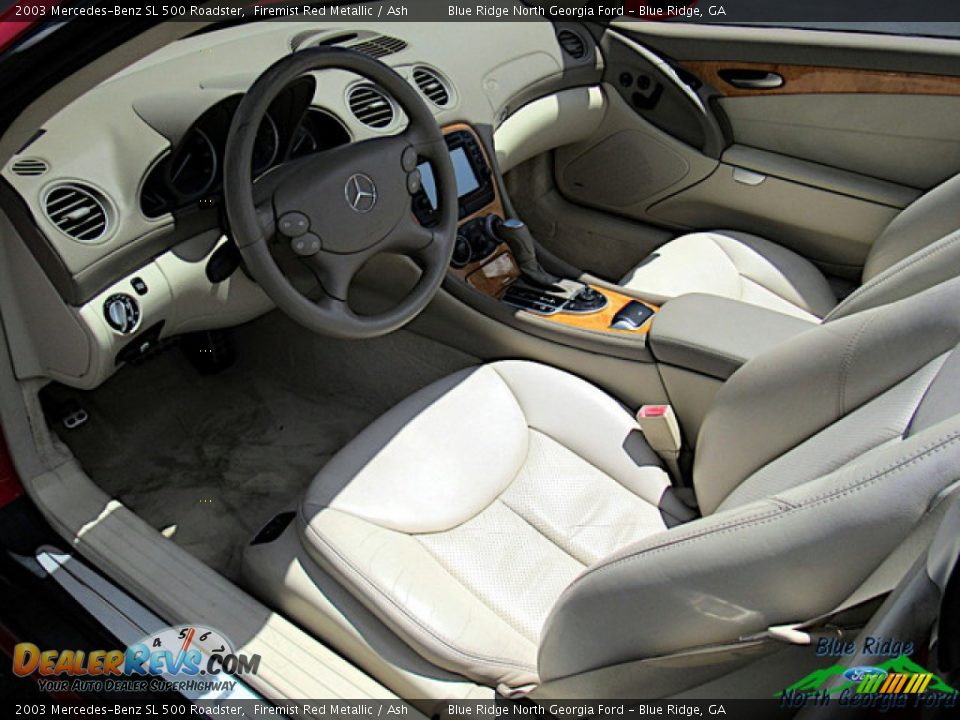 2003 Mercedes-Benz SL 500 Roadster Firemist Red Metallic / Ash Photo #33