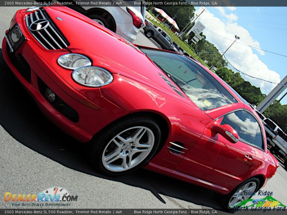 2003 Mercedes-Benz SL 500 Roadster Firemist Red Metallic / Ash Photo #35