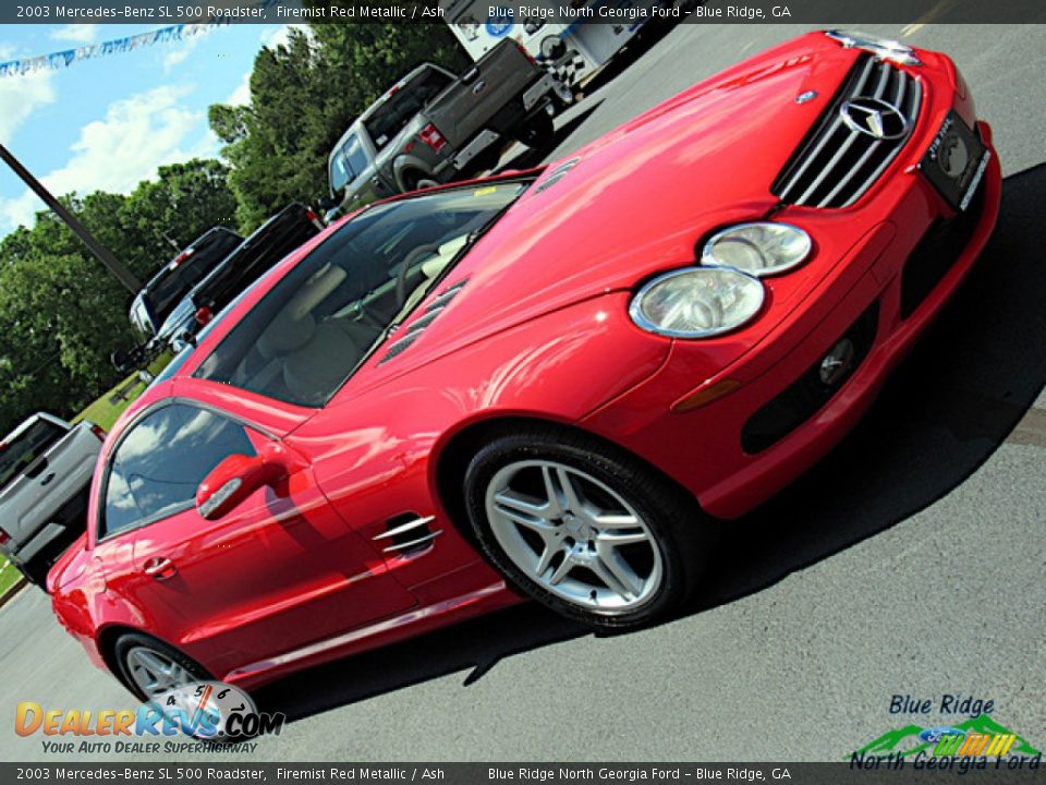 2003 Mercedes-Benz SL 500 Roadster Firemist Red Metallic / Ash Photo #36